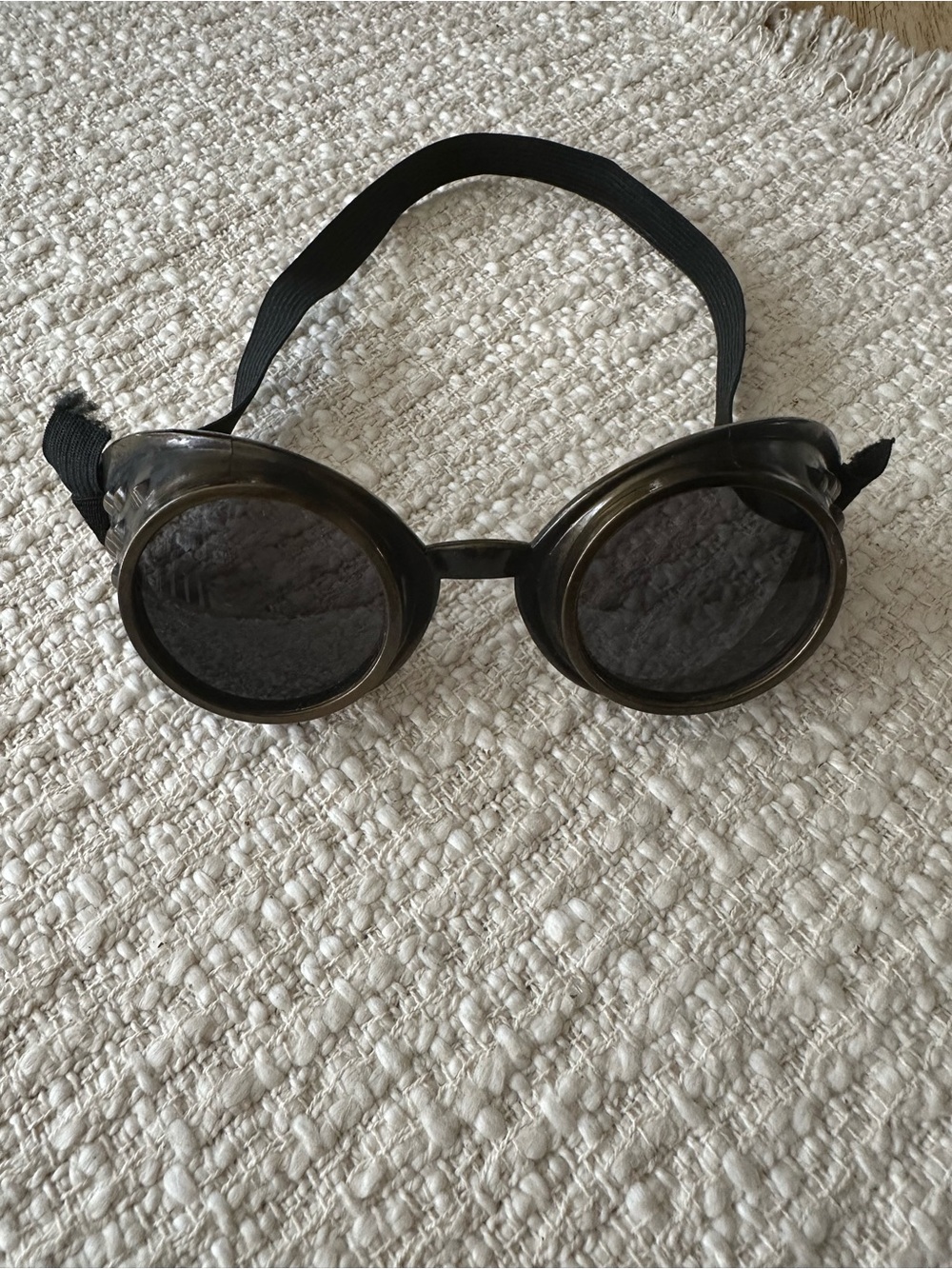 Black Steampunk Goggles - Adjustable Strap